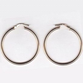 PENDIENTES ARO ORO AMARILLO TUBO