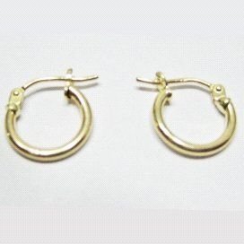 PENDIENTES ARO ORO AMARILLO TUBO