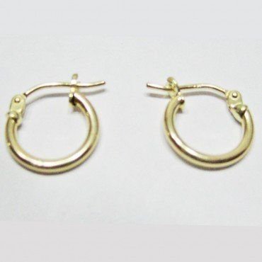 PENDIENTES ARO ORO AMARILLO TUBO