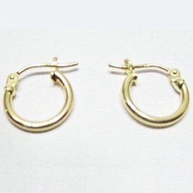 PENDIENTES ARO ORO AMARILLO TUBO