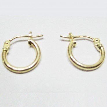 PENDIENTES ARO ORO AMARILLO TUBO