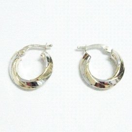 PENDIENTES ARO BICOLOR ITALIANO