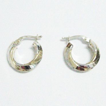 PENDIENTES ARO BICOLOR ITALIANO