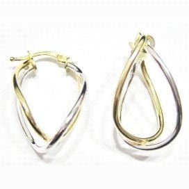 PENDIENTES ARO ORO BICOLOR ITALIANO