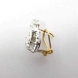 PENDIENTES ORO BLANCO PIEDRA