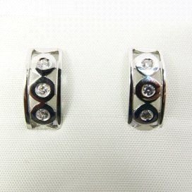 PENDIENTES ORO BLANCO PIEDRA