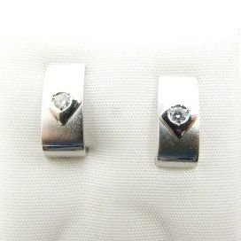 PENDIENTES ORO BLANCO PIEDRA