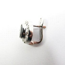 PENDIENTES ORO BLANCO PIEDRA