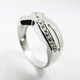 SORTIJA ORO BLANCO PIEDRA