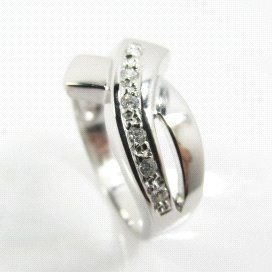 SORTIJA ORO BLANCO PIEDRA