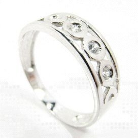 SORTIJA ORO BLANCO PIEDRA