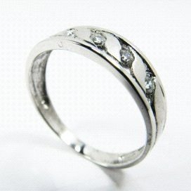 SORTIJA ORO BLANCO PIEDRA