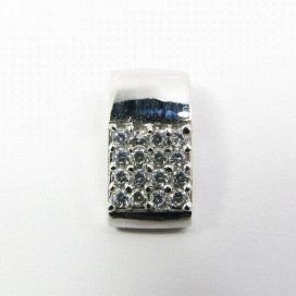 COLGANTE ORO BLANCO PIEDRA