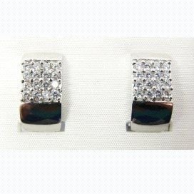 PENDIENTES ORO BLANCO PIEDRA