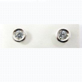 PENDIENTES ORO BLANCO PIEDRA