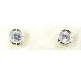 PENDIENTES ORO BLANCO PIEDRA