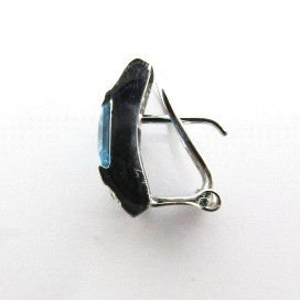 PENDIENTES ORO BLANCO PIEDRA