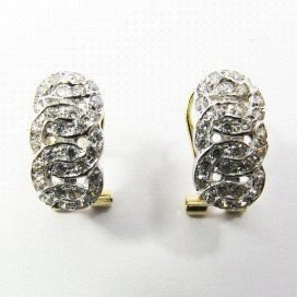 PENDIENTES ORO BLANCO PIEDRA