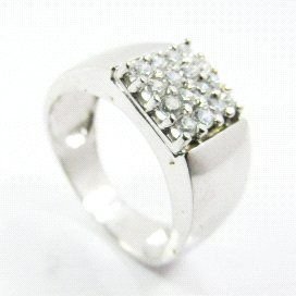SORTIJA ORO BLANCO PIEDRA