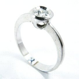 SORTIJA ORO BLANCO PIEDRA