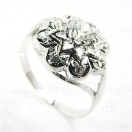 SORTIJA ORO BLANCO PIEDRA