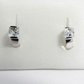 PENDIENTES NIÑA ORO BLANCO PIEDRA