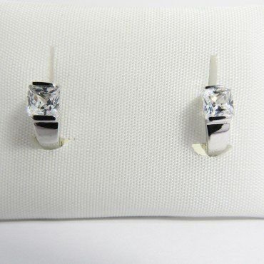 PENDIENTES NIÑA ORO BLANCO PIEDRA