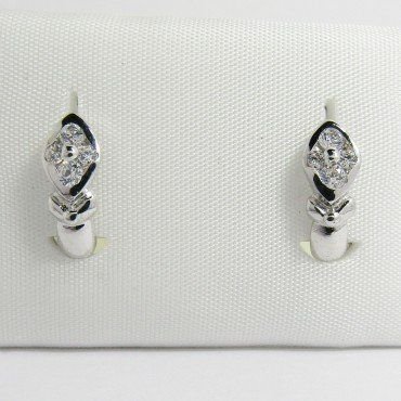 PENDIENTES NIÑA ORO BLANCO PIEDRA