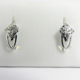 PENDIENTES NIÑA ORO BLANCO PIEDRA
