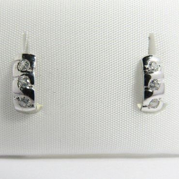 PENDIENTES NIÑA ORO BLANCO PIEDRA