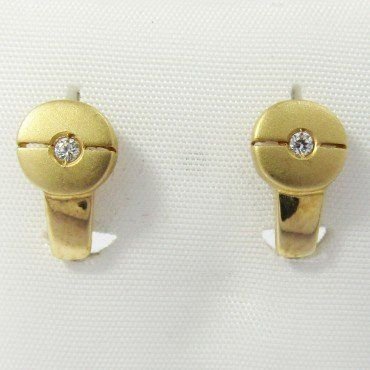 PENDIENTES NIÑA ORO AMARILLO PIEDRA