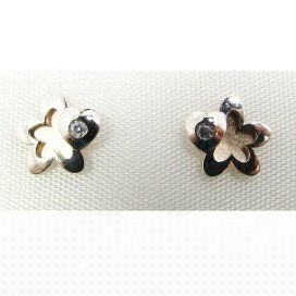 PENDIENTES NIÑA BICOLOR ROSA Y BLANCO