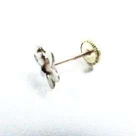 PENDIENTES NIÑA BICOLOR ROSA Y BLANCO