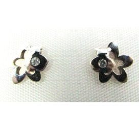 PENDIENTES NIÑA BICOLOR ROSA Y BLANCO