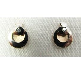 PENDIENTES NIÑA BICOLOR ROSA Y BLANCO