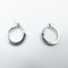 PENDIENTES ARO ORO BLANCO ITALIANO PIEDR