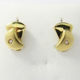 PENDIENTES NIÑA ORO AMARILLO PIEDRA