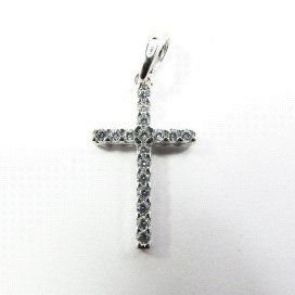 CRUZ ORO BLANCO ITALIANO PIEDRA