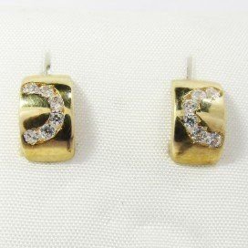 PENDIENTES NIÑA ORO AMARILLO PIEDRA
