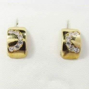 PENDIENTES NIÑA ORO AMARILLO PIEDRA