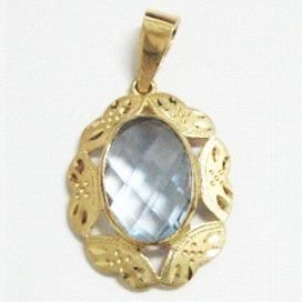 COLGANTE ORO AMARILLO PIEDRA