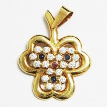 COLGANTE ORO AMARILLO PIEDRA