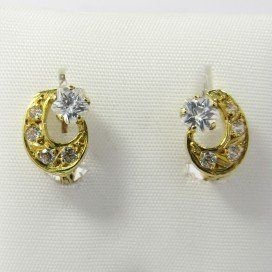 PENDIENTES NIÑA ORO AMARILLO PIEDRA