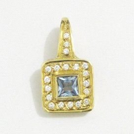 COLGANTE ORO AMARILLO PIEDRA