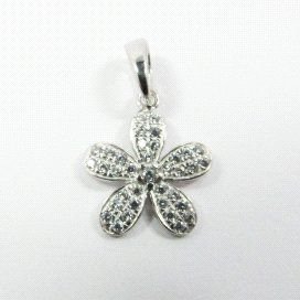 COLGANTE ORO BLANCO ITALIANO PIEDRA