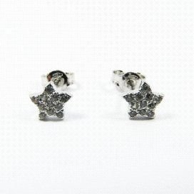 PENDIENTES NIÑA ORO BLANCO PIEDRA