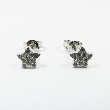 PENDIENTES NIÑA ORO BLANCO PIEDRA