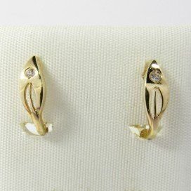 PENDIENTES NIÑA ORO AMARILLO PIEDRA