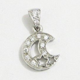 COLGANTE ORO BLANCO PIEDRA