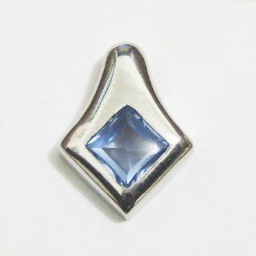 COLGANTE ORO BLANCO PIEDRA